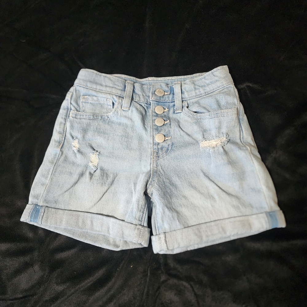 Y2K Distressed Light Wash‎ Denim Shorts | Old Navy | 10 (Girl)